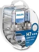2X Philips żarówka White Vision Ultra H7 + W5W