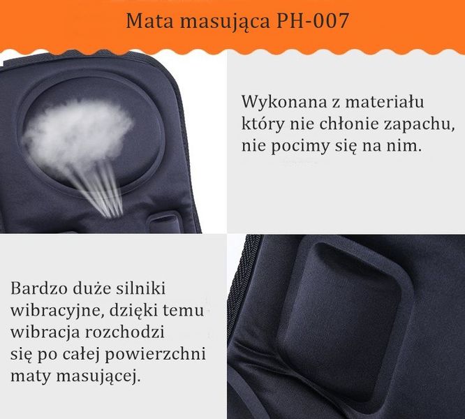 Mata Masująca PH-, do masażu pleców, ciała, masażer Shiatsu, na Arena.pl