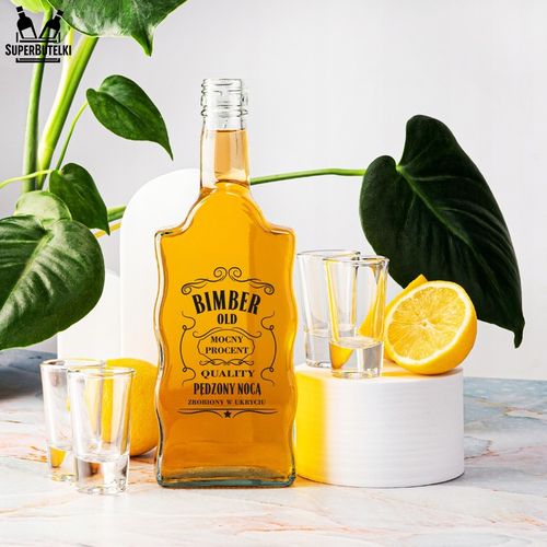 5x BUTELKI na BIMBER NALEWKI WÓDKĘ WHISKY z NADRUKIEM Butelka FALA 500 ml na Arena.pl