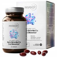 REVOLIFE skóra włosy paznokcie palma sabałowa cynk biotyna selen 60 kaps.