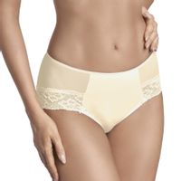 Ewana 029 Wysokie Koronkowe Figi Damskie Beż XL