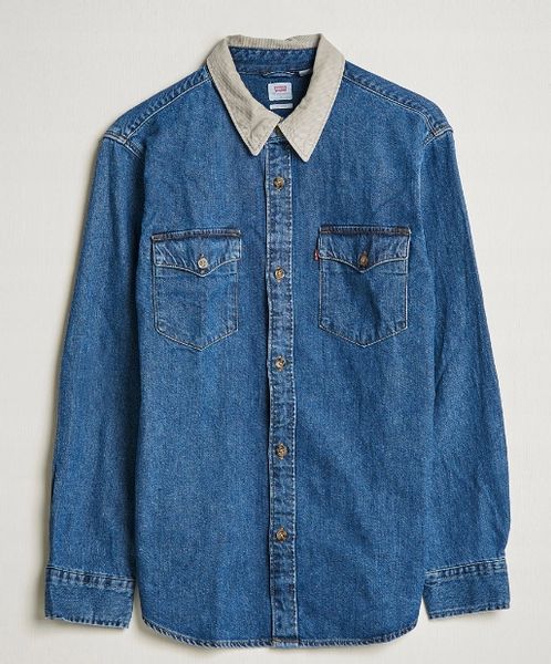 Levis Levi's Relaxed Fit Western Shirt Blue Stone Wash koszula jeansowa r.M zdjęcie 2