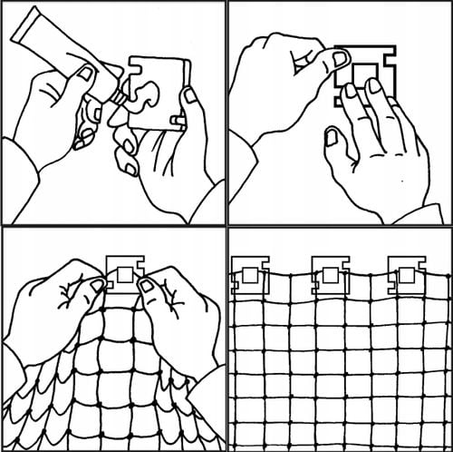 ZACZEPY DO SIATKA NA BALKON DLA KOTA 40 SZT + KLEJ DO KAŻDEGO RODZ. na Arena.pl