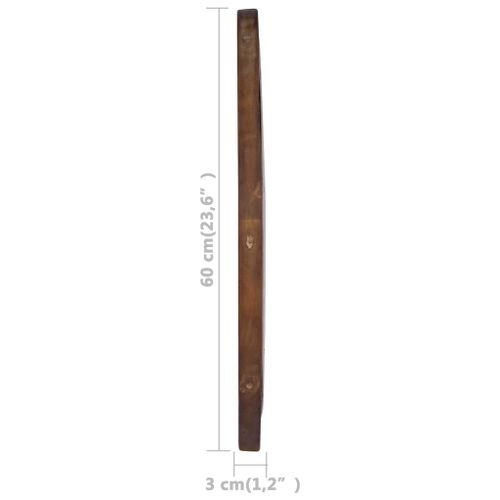 Lustro ścienne, 60 cm, tekowe, okrągłe na Arena.pl
