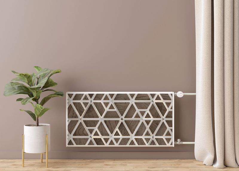 Osłona MAGNETYCZNA Grzejnika Abstrakcja Imitacja Drewna 110cm x 60cm zdjęcie 7