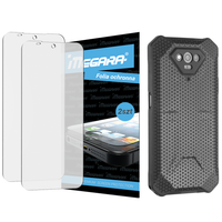 Folia do HAMMER IRON V - 6.50" ochronna + ETUI silikonowe czarne TPU