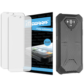 Folia do HAMMER IRON V - 6.50" ochronna + ETUI silikonowe czarne TPU