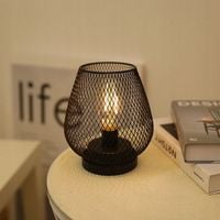 2X LATARNIA LED Z METALOWĄ KLATKĄ BEZPRZEWODOWY ZASILANIE BATERYJNE