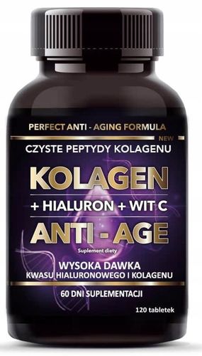 Kolagen ANTI-AGE hialuron wit C 120 tab Intenson na Arena.pl