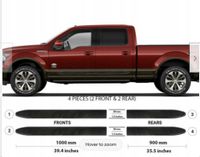 Ford F-150 - Listwy CZARNE Boczne Drzwi
