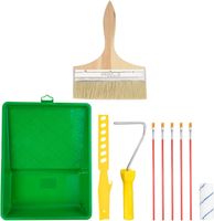 Zestaw do Malowania Wałek Pędzle Mieszadło 10 Sztuk Wełna Stal Plastik 7 mm