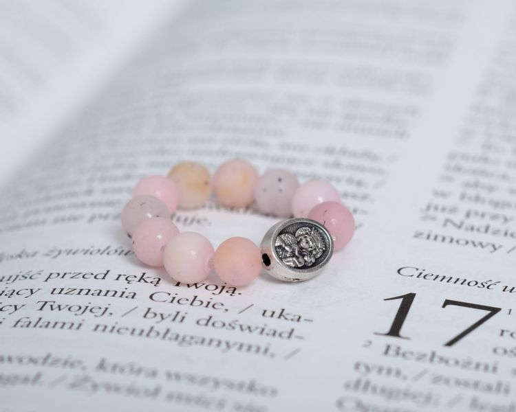 Różaniec na palec Opal Różowy RT-17 zdjęcie 4