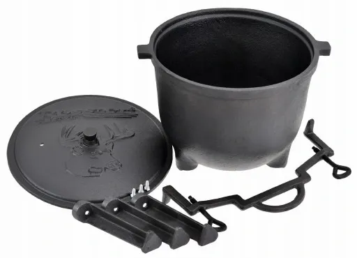 Kociołek Myśliwski 11 L Żeliwny GARNEK Pieczonek zdjęcie 11