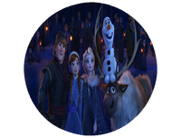 Opłatek na tort Kraina Lodu