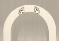 Srebrne kolczyki jednorożce dla dziewczynki srebro pozłacane sztyfty