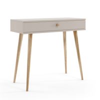 Konsola BOHO z szufladą na wysokich drewnianych nogach + cichy domek - Kaszmir