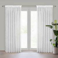 Firana na taśmie kreszowana ELIA 140X270 biała