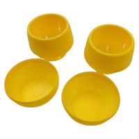 Zestaw 2 Mini Żółtych Plastikowych Doniczek