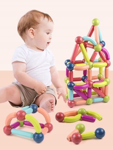 KLOCKI MAGNETYCZNE MAGNETIC STICKS Edukacja 120 EL na Arena.pl