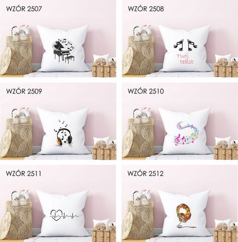 Poduszka z nadrukiem PREZENT twój tekst NUTY na Arena.pl