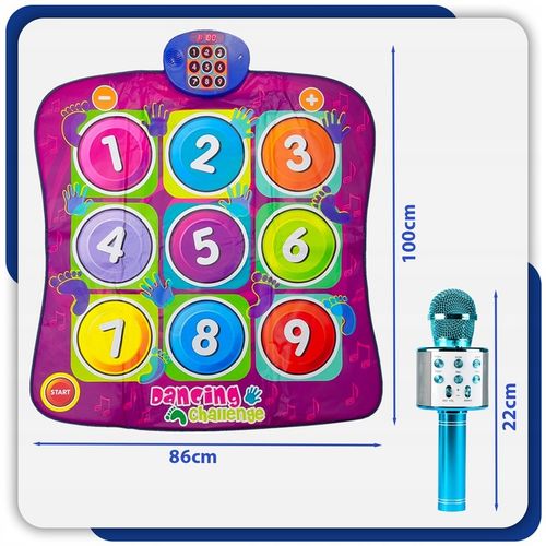 MATA MUZYCZNA do TAŃCZENIA TAŃCA + MIKROFON KARAOKE GŁOŚNIK BLUETOOTH 2W1 na Arena.pl