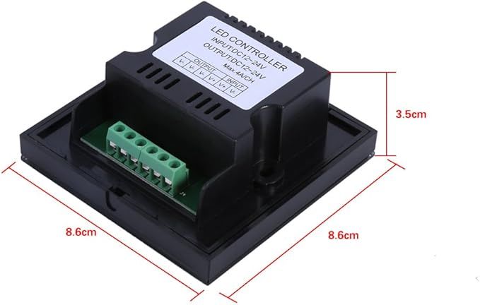Kontroler ścienny LED Panel dotykowy Regulacja Jasności DC 12V-24V zdjęcie 3