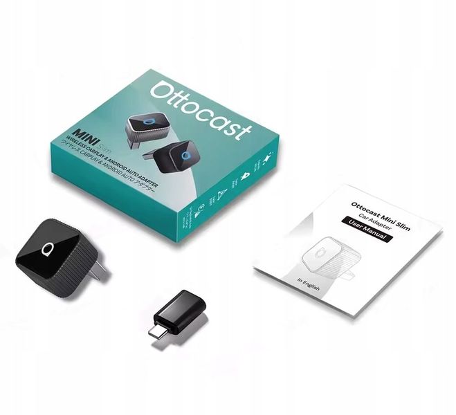 Adapter samochodowy Ottocast Mini Slim Cube do CarPlay Android Auto zdjęcie 7