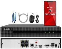 Rejestrator IP 4 kanałowy 4x PoE HiLook NVR-4CH-5MP/4P Nagrywarka do 8 Mpx
