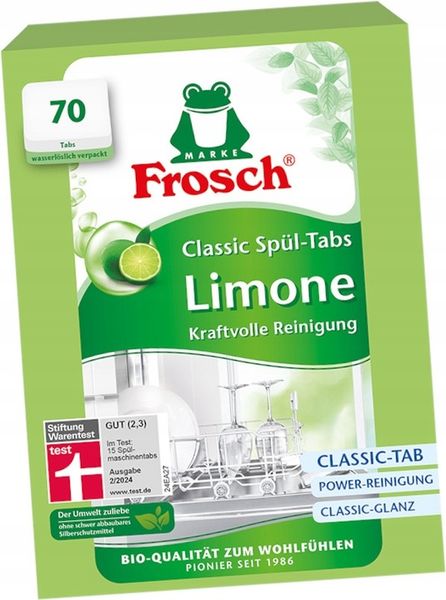 FROSCH Classic Lemon Tabletki do Zmywarki Skuteczne i Biodegradowalne x70 zdjęcie 11