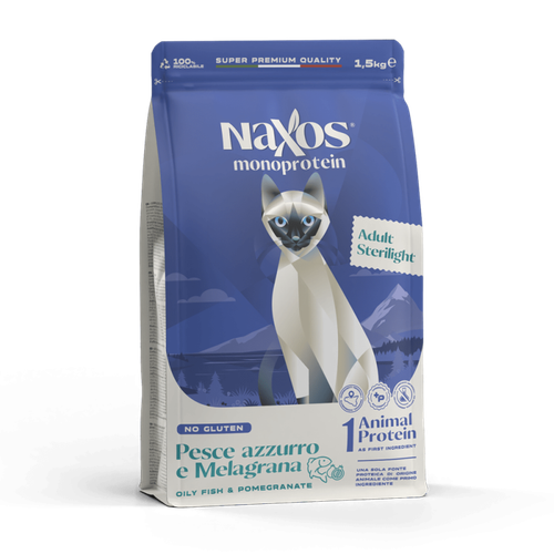 NAXOS CAT STERILIZED dla kotów sterylizowanych ryba z granatem 1,5 kg na Arena.pl