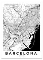 Plakat mapa mapy miasta Barcelona 70x100 cm