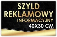 Tablica reklamowa SZYLD REKLAMOWY reklama firmowa z PROJEKTEM GRATIS 40x30