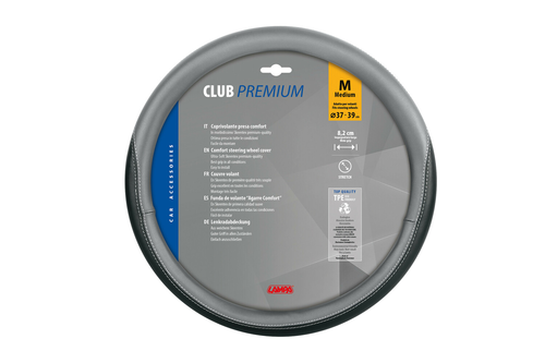 Pokrowiec na kierownicę LAMPA CLUB 37-39cm szaro-czarny na Arena.pl