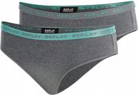 3szt Bielizna damska majtki Replay zielony S