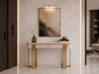 Konsola glamour z marmurem i szufladami Sofia 120x38x85