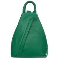 VERA PELLE plecak damski skórzany elegancki trójkątny V509 zielony