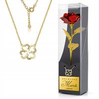 NASZYJNIK POZŁACANA KONICZYNKA prezent dla mamy + WIECZNA RÓŻA +GRAWER