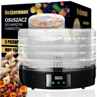 SUSZARKA DO GRZYBÓW OWOCÓW WARZYW ŻYWNOŚCI ZIÓŁ SPOŻYWCZA 350W DUŻA 5 SIT