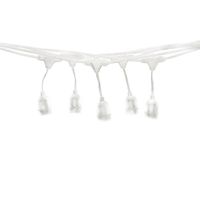 Zewnętrzny łańcuch z oprawkami na żarówki 15szt 15m biały