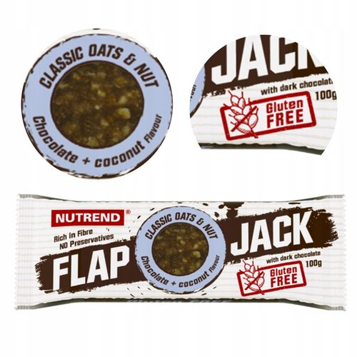20 x BATON ENERGETYCZNY NUTREND FLAPJACK 100G CZEKOLADA WIŚNIA BEZGLUTENOWY na Arena.pl
