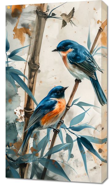 Obraz 50x90cm Trzy Ptaki zdjęcie 1