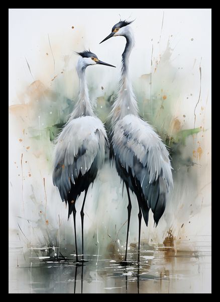 Plakat 25x35cm Tańczące Czaple zdjęcie 2