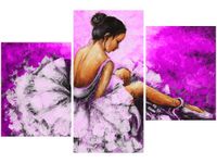 OBRAZ BALETNICA FIOLETOWYM TLE