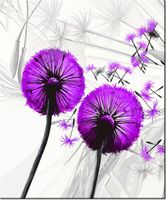 60CM 50CM OBRAZ ŚCIENNY DMUCHAWCE FIOLECIE DRUK PŁÓTNO