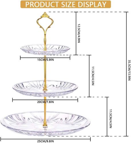 Patera na ciasto i owoce 3-poziomowy stojak na Arena.pl