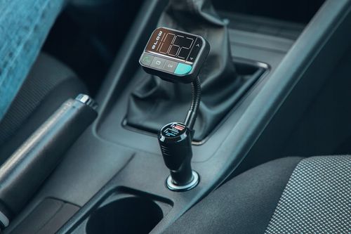 TRANSMITER FM BLUETOOTH 5.0 ZESTAW GŁOŚNOMÓWIĄCY SD QC 3xUSB SIRI/GOOGLE na Arena.pl