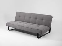 Sofa rozkładana 2 osobowa SLEEK - stalowy, kanapa, wersalka