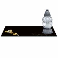 SZKLANA PODSTAWKA POD ZNICZE 60x30cm 487d + napis