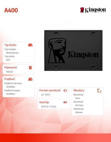 SSD A400 SERIES 960GB SATA3 2.5" na Arena.pl