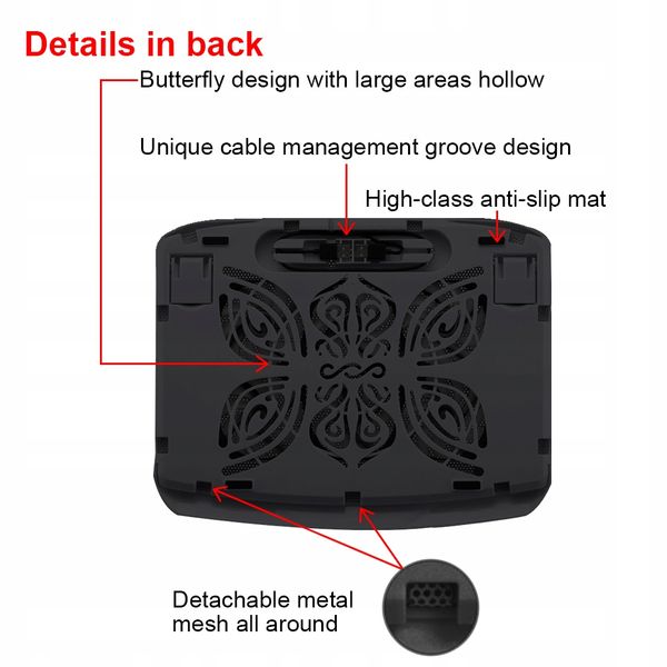 PODSTAWKA PODKŁADKA CHŁODZĄCA POD LAPTOP-A 12-17'' zdjęcie 4